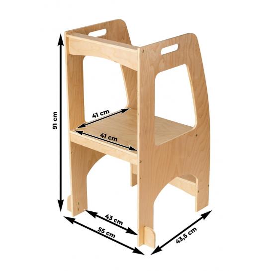 Mamabrum Opstapje Keukenhulp veilige keukentoren Krukje hout